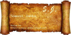 Somosi Janka névjegykártya
